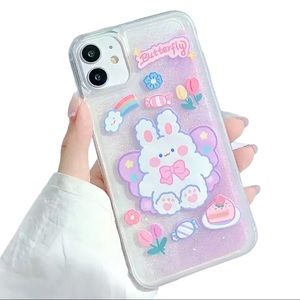 iPhone 12 Pro Dreamy Glitter Liquid Case 🧸💜✨